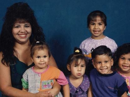 Melissa Lucio y su familia.