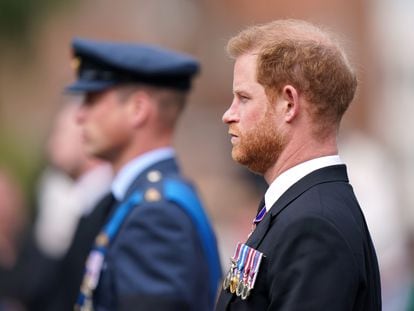 The Duke of Sussex at the state funeral of Elizabeth II held at Westminster Abbey in London, on September 19, 2022.