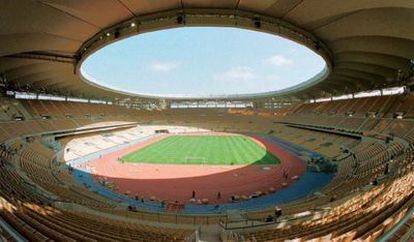 Seville's Estadio Olímpico de La Cartuja, in characteristically empty state.