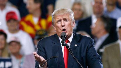 Donald Trump during a rally in Phoenix, Arizona.