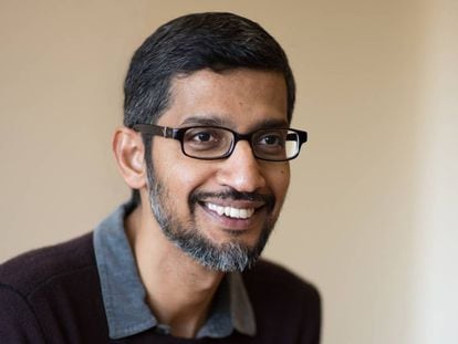 Sundar Pichai, CEO of Google, during the interview.