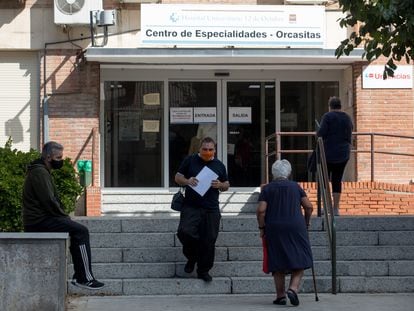 A medical center in Orcasitas, one of the neighborhoods in Madrid that has been confined.