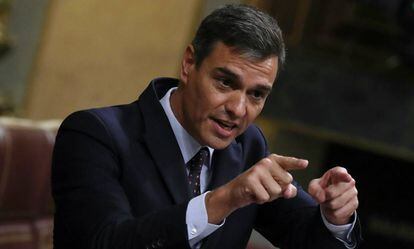 Pedro Sánchez in Congress.