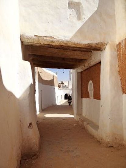 A street in the labyrinthine center of Ghadames.