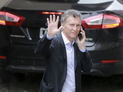 Macri pictured on Monday, the day after his election win.