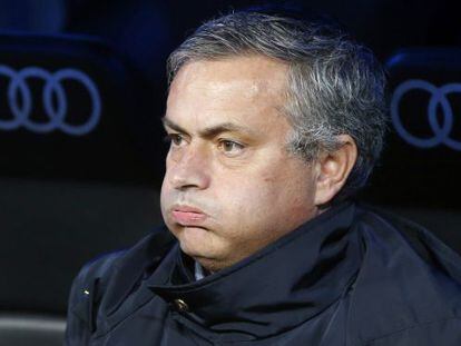 Jos&eacute; Mourinho puffs his cheeks on the Real bench Sunday as he watches his side slip up against Espanyol in the Bernab&eacute;u. 