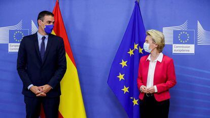 Spain's PM Pedro Sánchez and EU Commission President Ursula von der Leyen in late September.