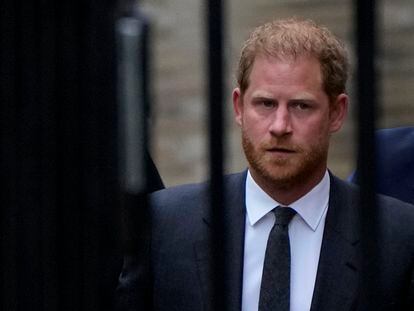Britain's Prince Harry arrives at the Royal Courts Of Justice in London, Tuesday, March 28, 2023.