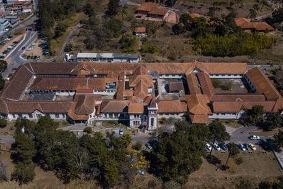 Aerial view of the old psychiatric hospital of Barbácena, now converted into a Museum of Madness and a hospital.