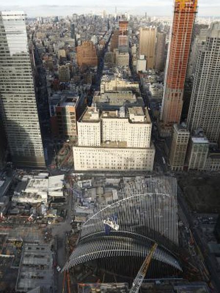 A view of Calatrava's project at Ground Zero in New York.