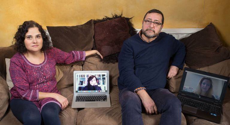 María-Luisa Llorente, Luz Villarrubia (on laptop), Nacho Romero and Maïté Bujalance (on laptop).