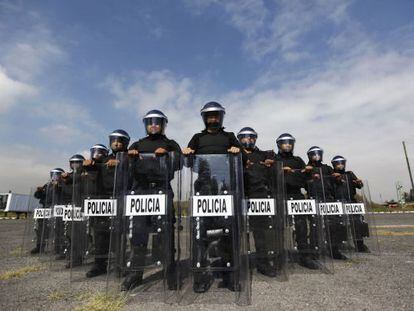 A group of Mexico City police officers photographed on October 15.