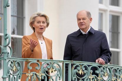 German Chancellor Olaf Scholz and European Commission President Ursula von der Leyen met in Germany, on Sunday, March 5, 2023.
