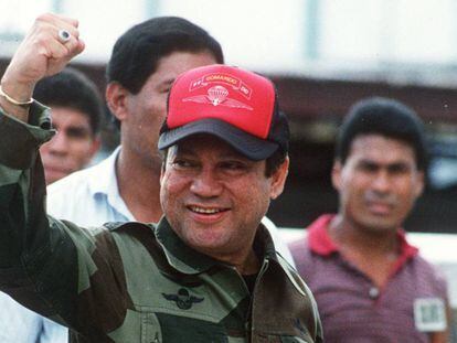 Manuel Antonio Noriega in 1989, in Panama City.