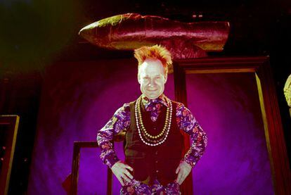Opera director Peter Sellars poses in front of the set for Iolanta/Perséphone at Madrid's Teatro Real.