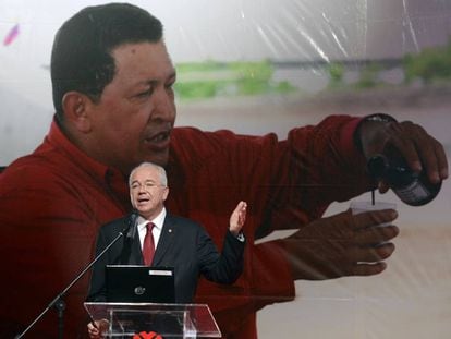 Rafael Ramírez, former Venezuelan oil minister, at the PDVSA headquarters in Caracas in May 2013.