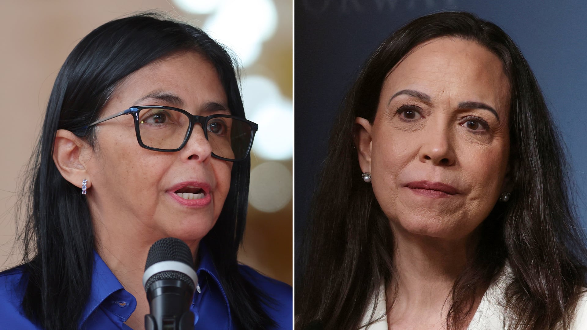Delcy Rodríguez and María Corina Machado vie for Trump’s favor