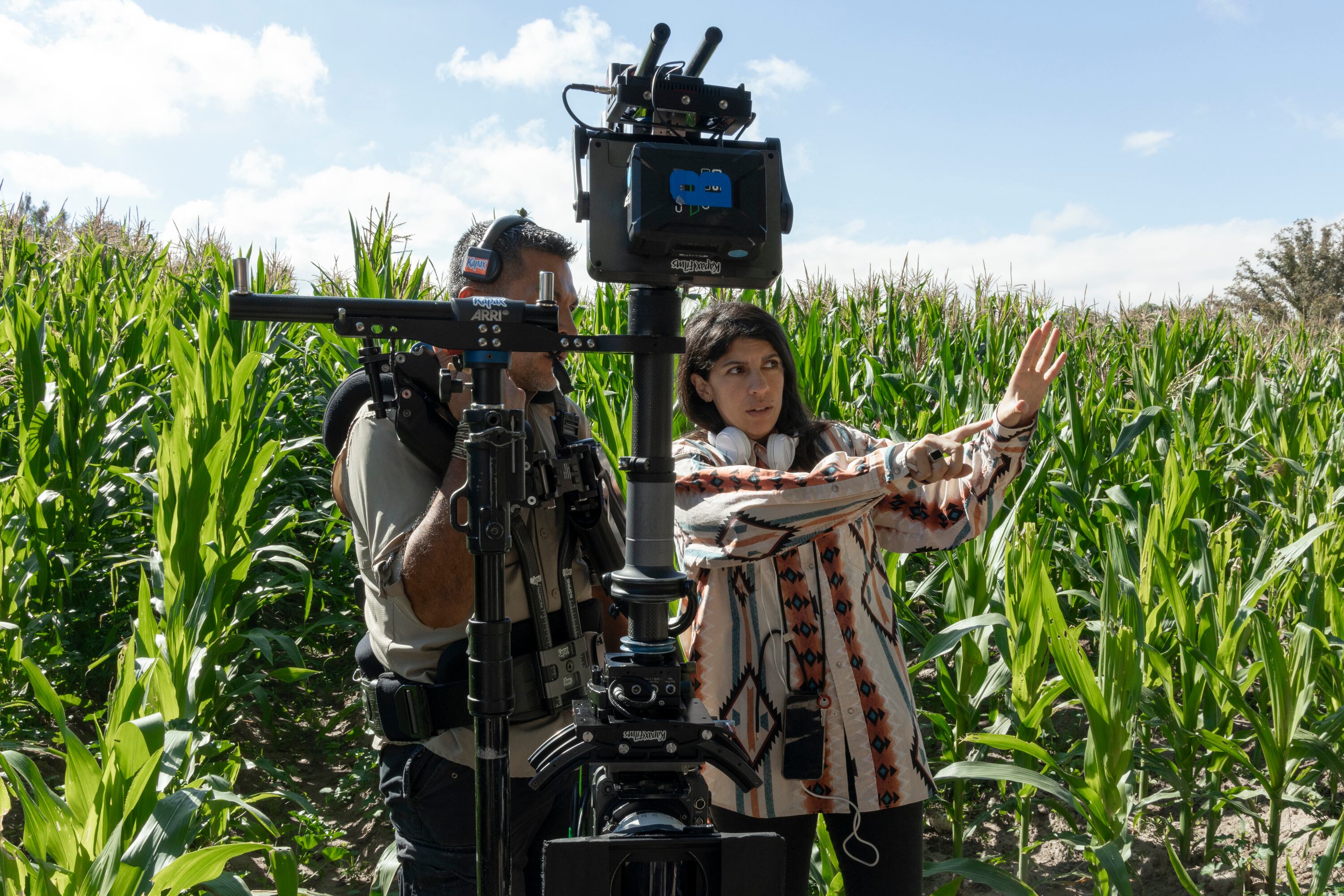 Director Alejandra Márquez Abella during the filming of 'A Million Miles Away'