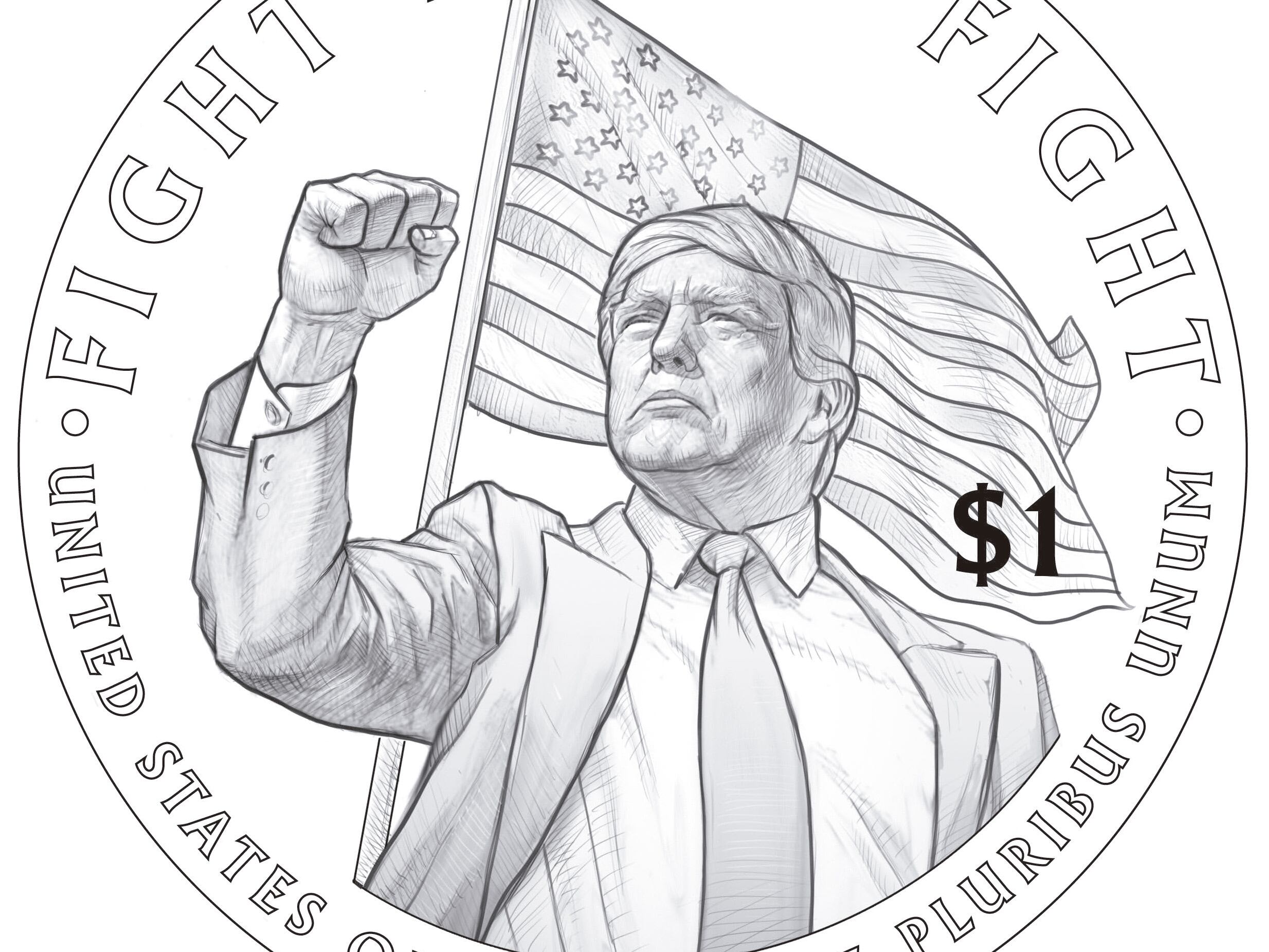 Coin bearing Donald Trump’s image runs into an 1866 law