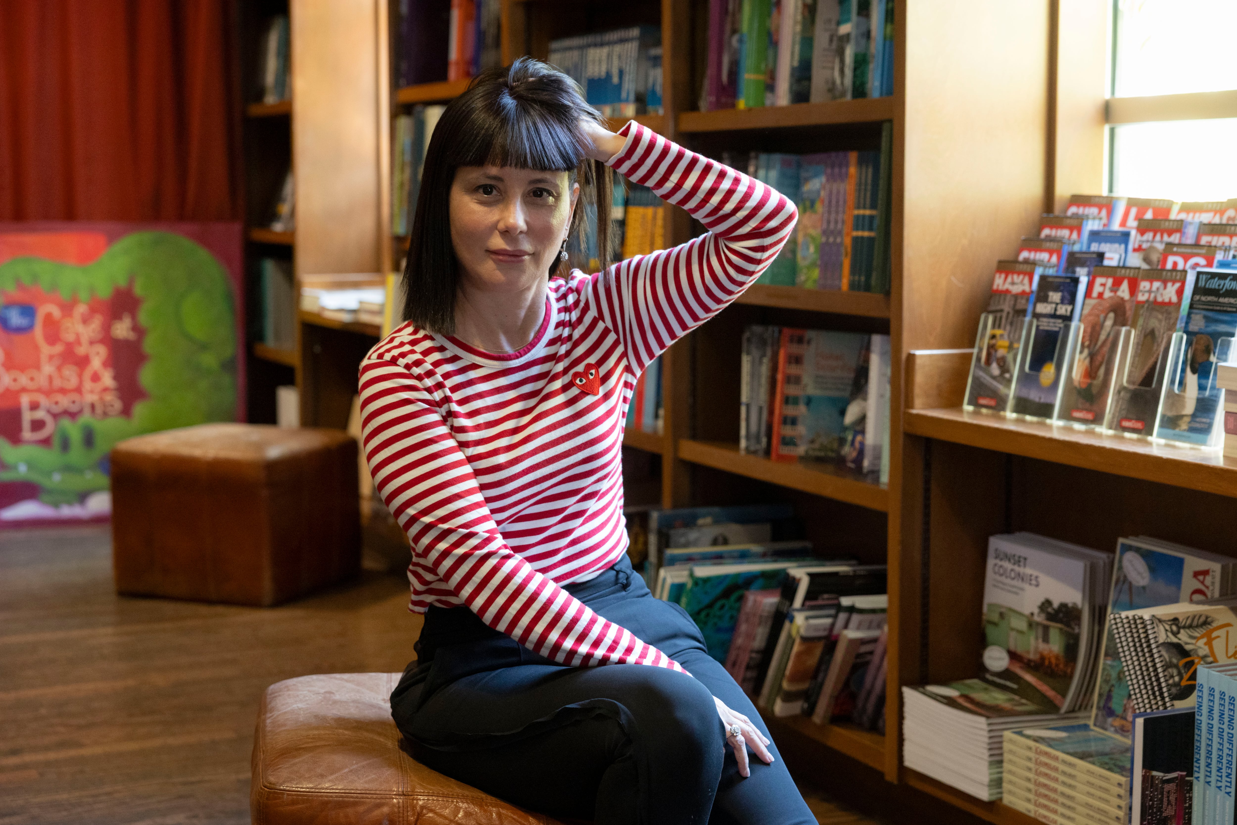 Wendy Guerra, in a bookstore in Miami, on May 23, 2025.