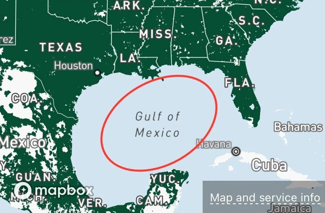 Trump’s cellphone company included the ‘Gulf of Mexico’ on its coverage map