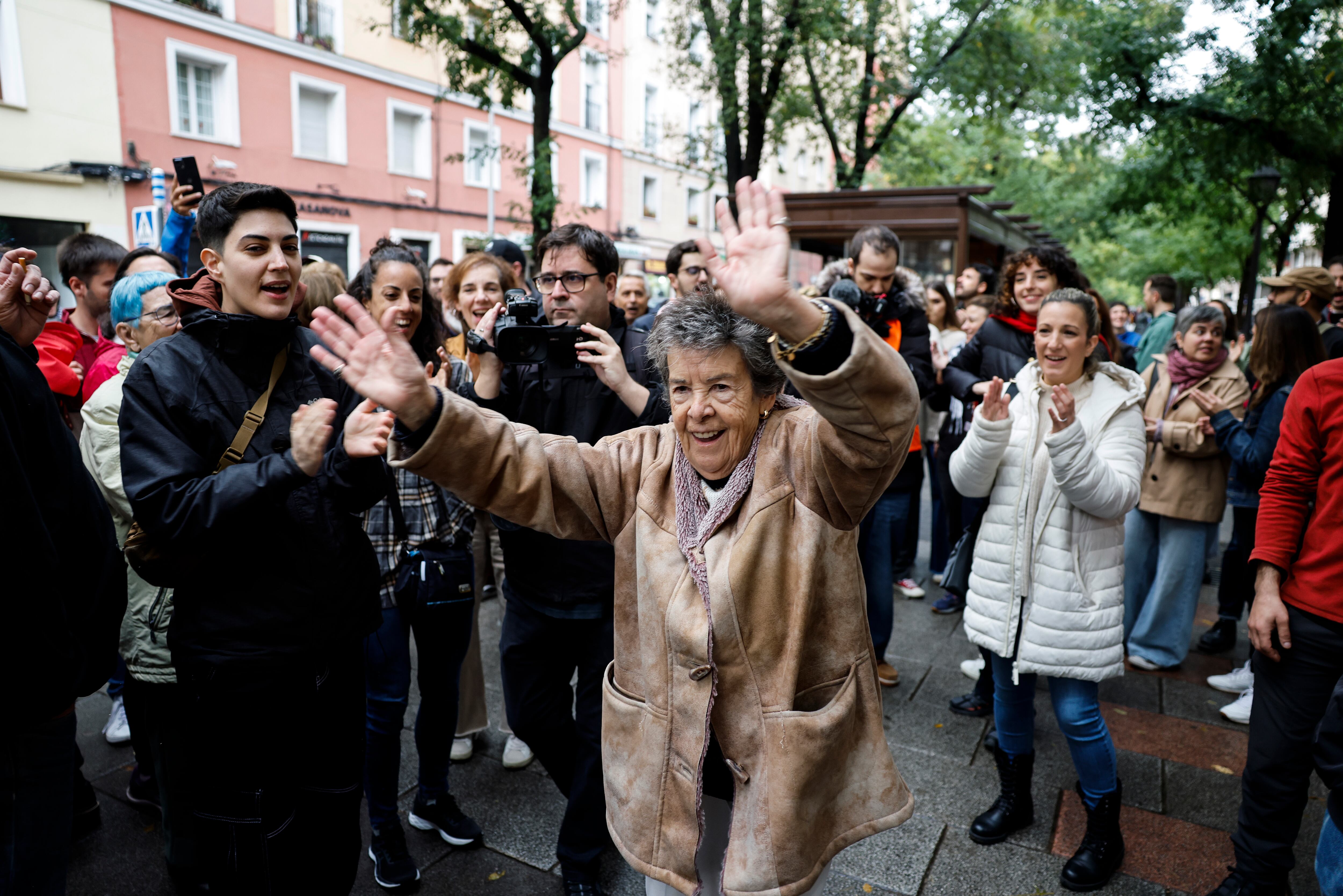 Maricarmen, the day the eviction was halted.