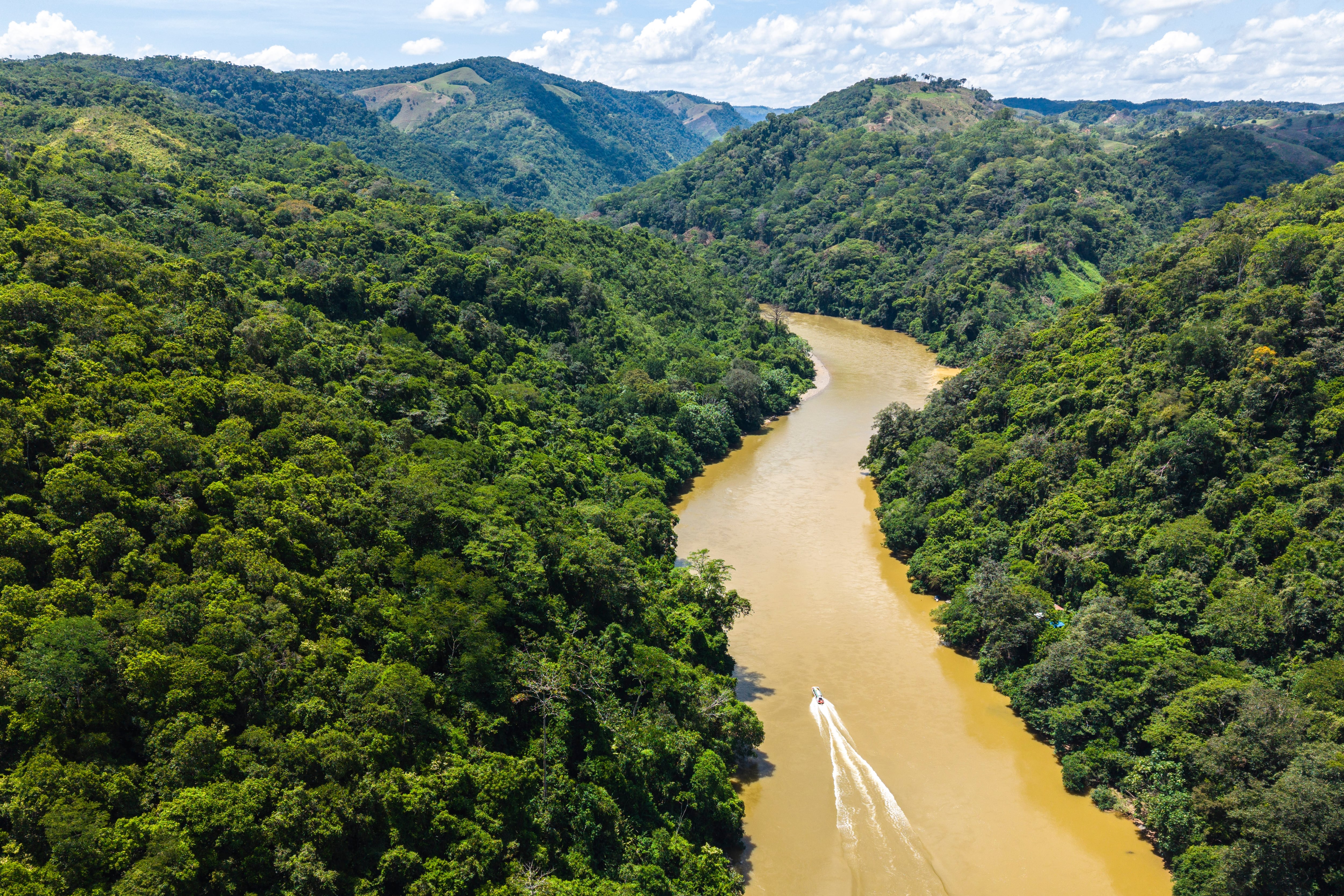 Aerial view of the Samana River, on September 22.