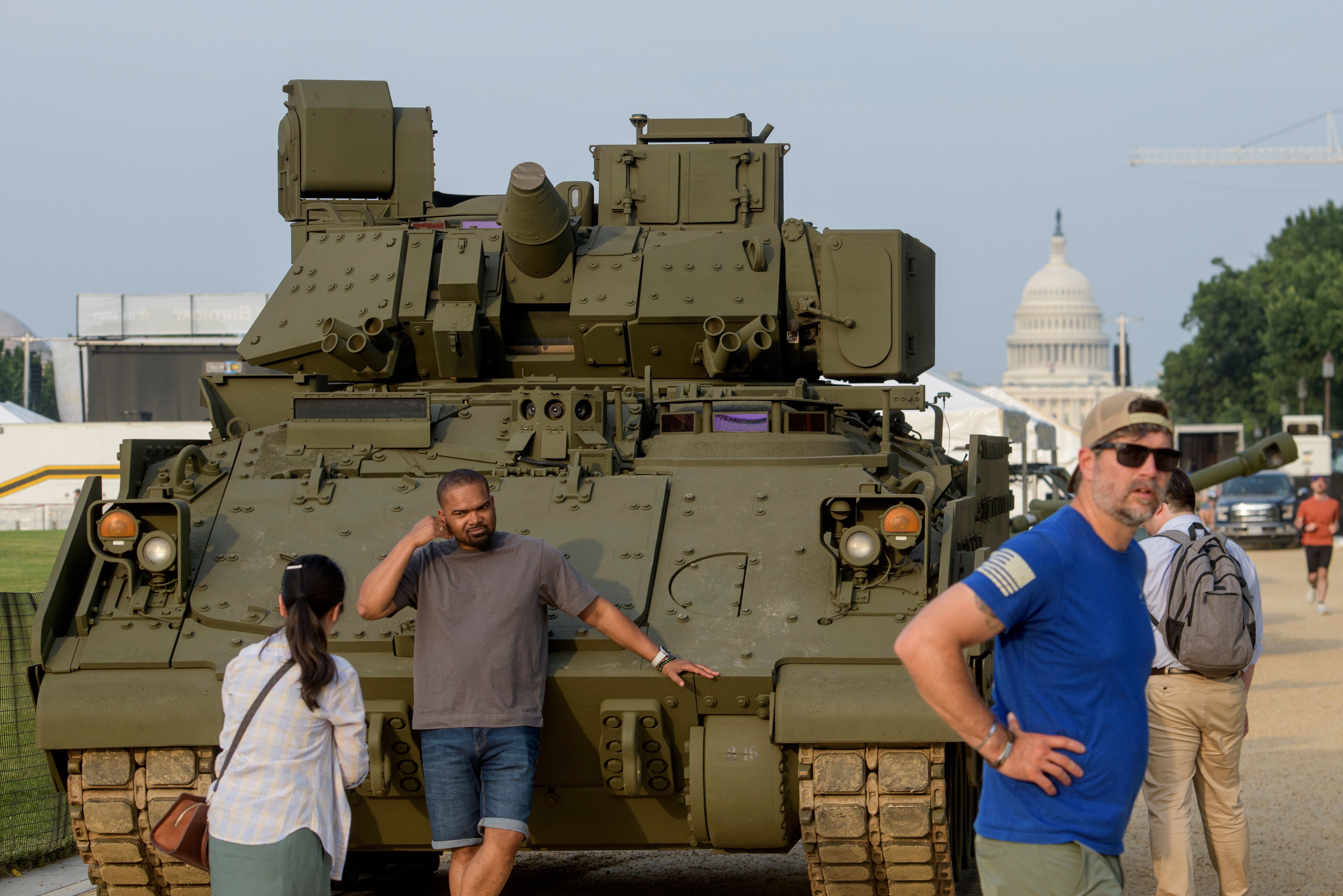 ‘I don’t feel like a king’: Trump fulfills his dream of a military parade on his birthday amid protests