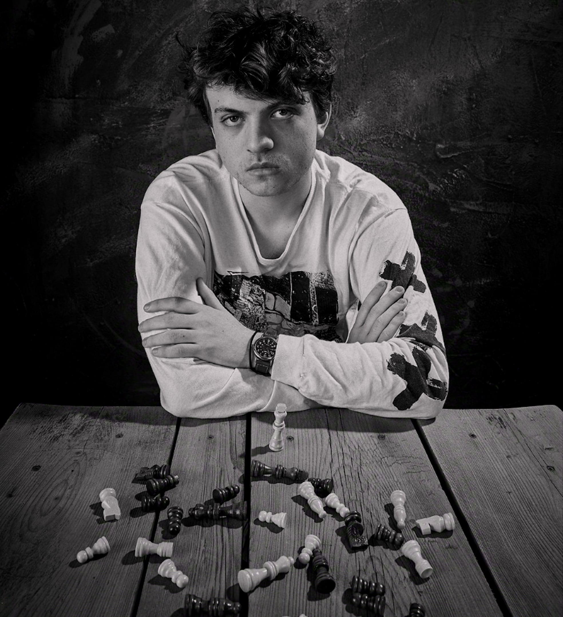 Hans Niemann, in a portrait featured in 'Chess Mates.'