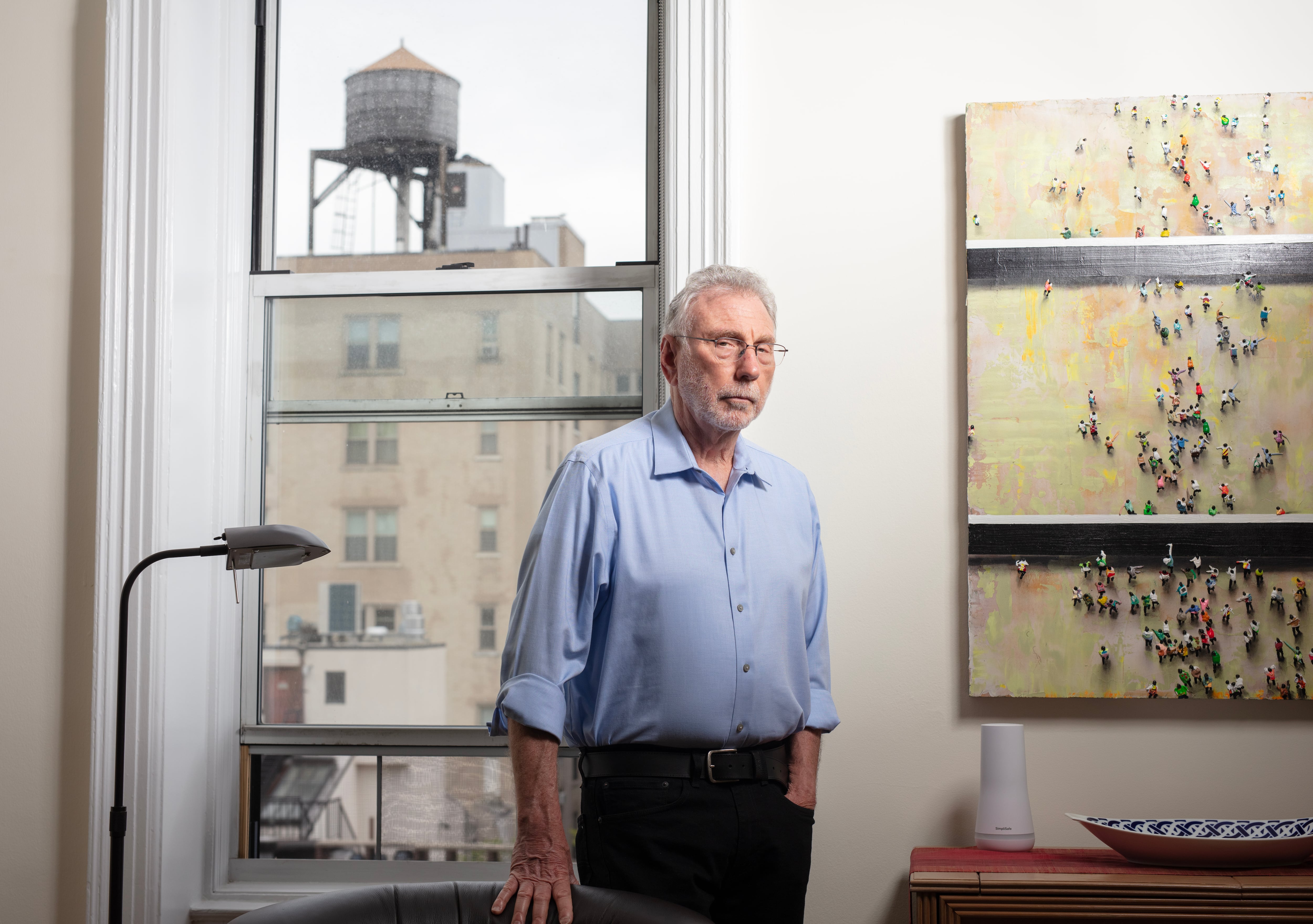 Martin Baron, winner of the Ortega y Gasset award, in his New York apartment.