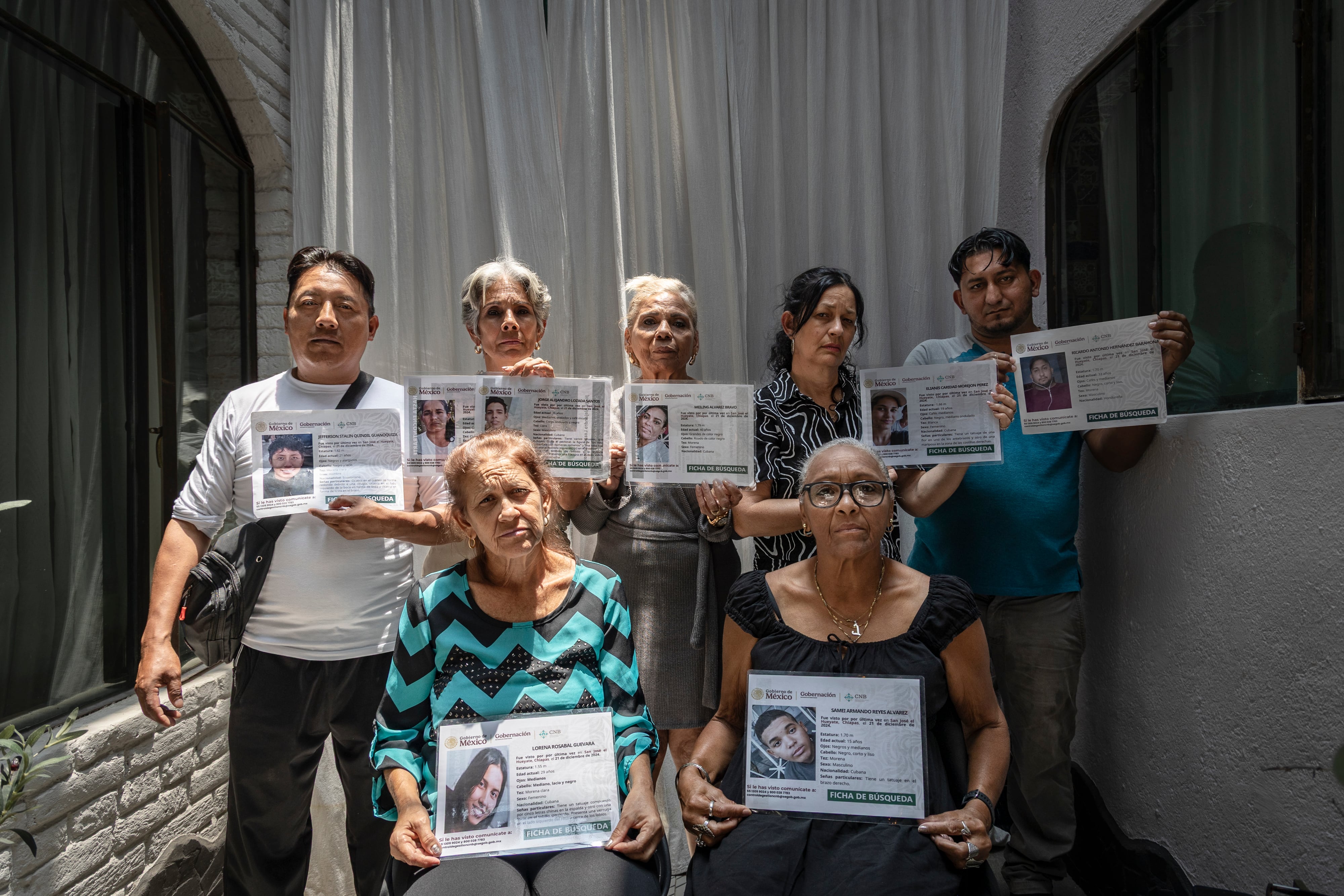 Relatives of missing migrants in Chiapas, in Mexico City, on May 13.