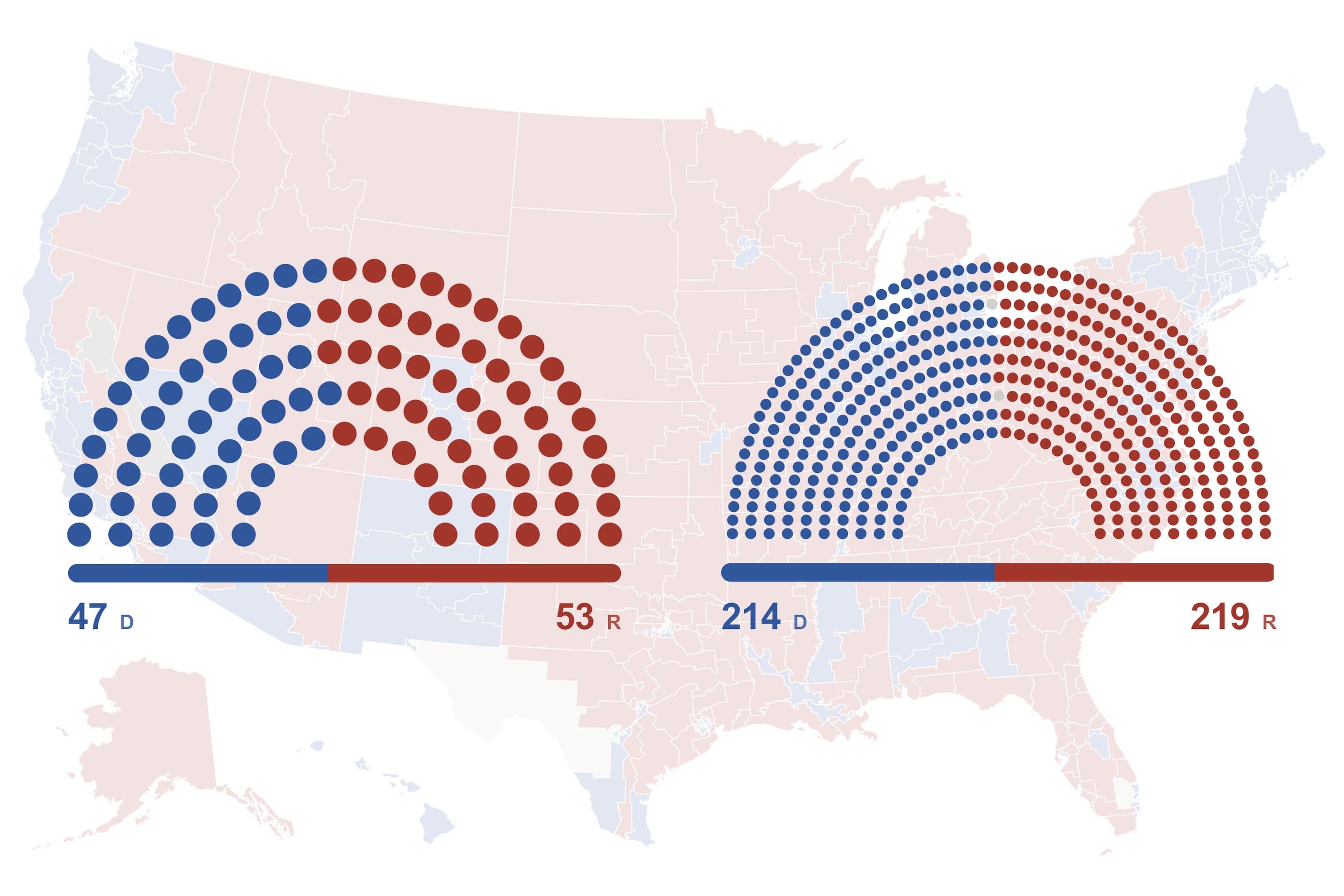 The midterms in maps: A guide to the key Senate, House and governor races