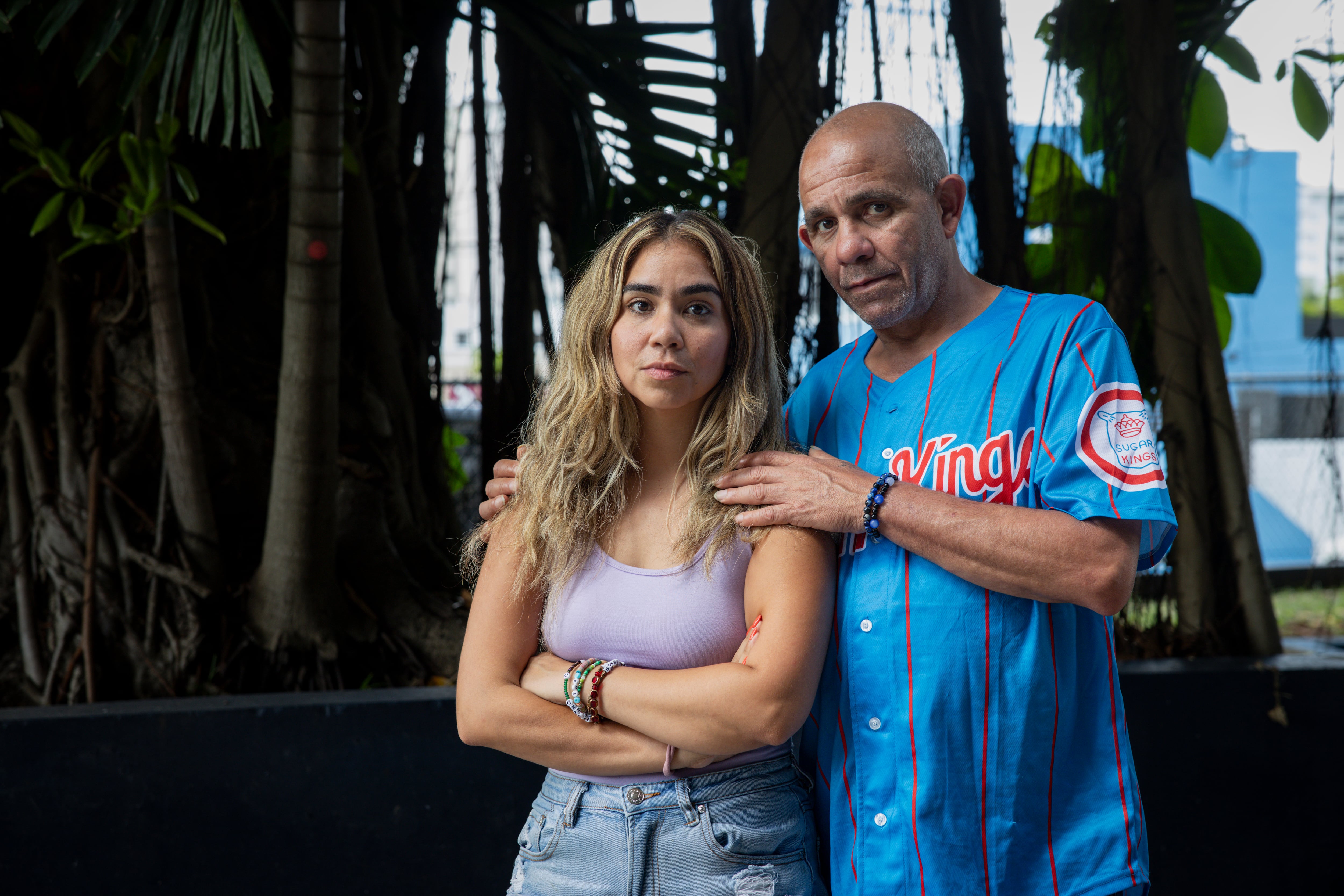 Justo Betancourt with his daughter Arianne.