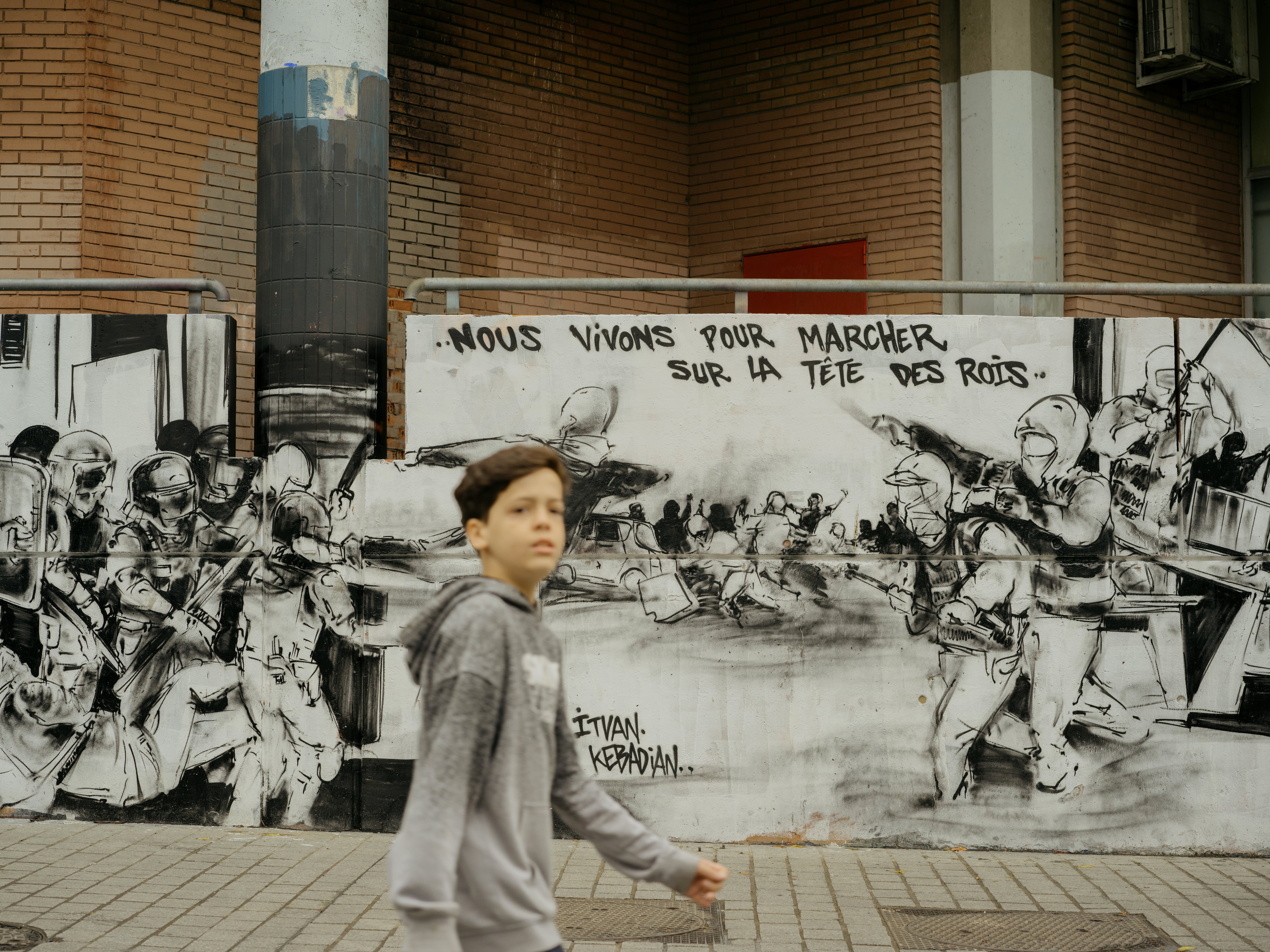 A mural in Saint-Denis reads: