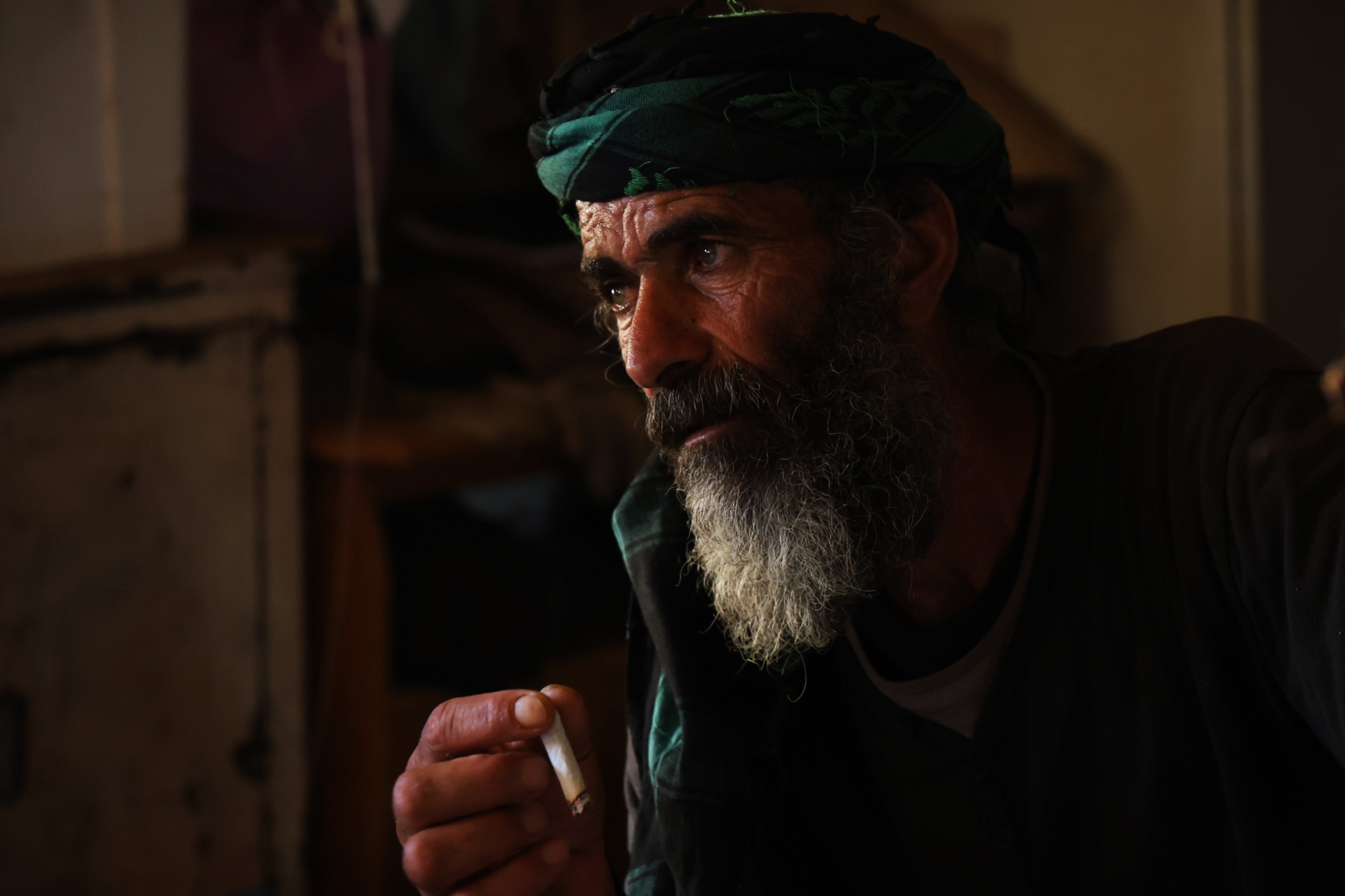 Hasan (not his real name), 51, at his home in Khirbet Makhul, one of the Bedouin communities in the Jordan Valley (occupied West Bank) threatened by Jewish settlers.