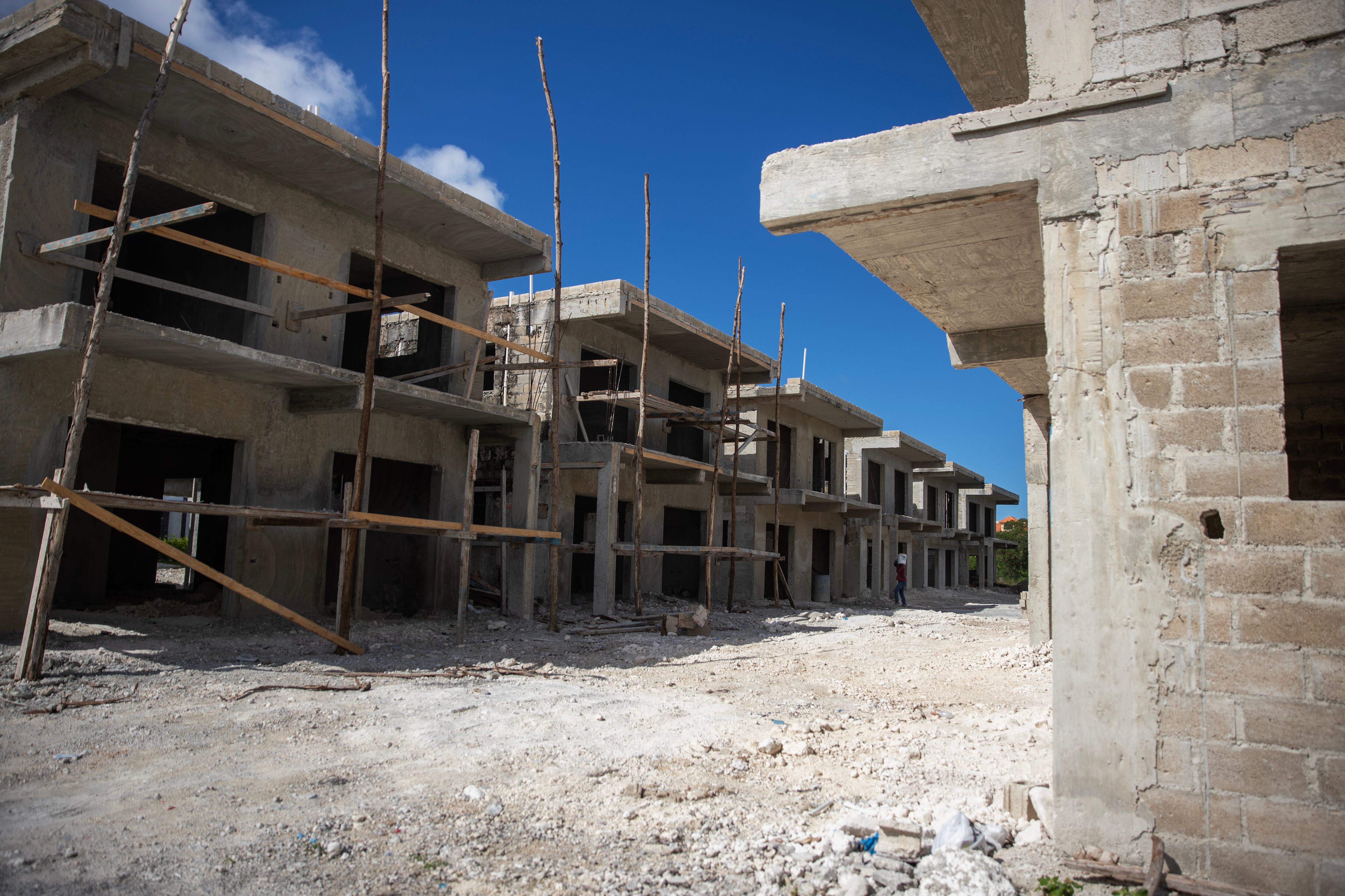A construction project that was halted in Punta Cana. More than 100 workers – mostly undocumented Haitian migrants – were employed when it was active.