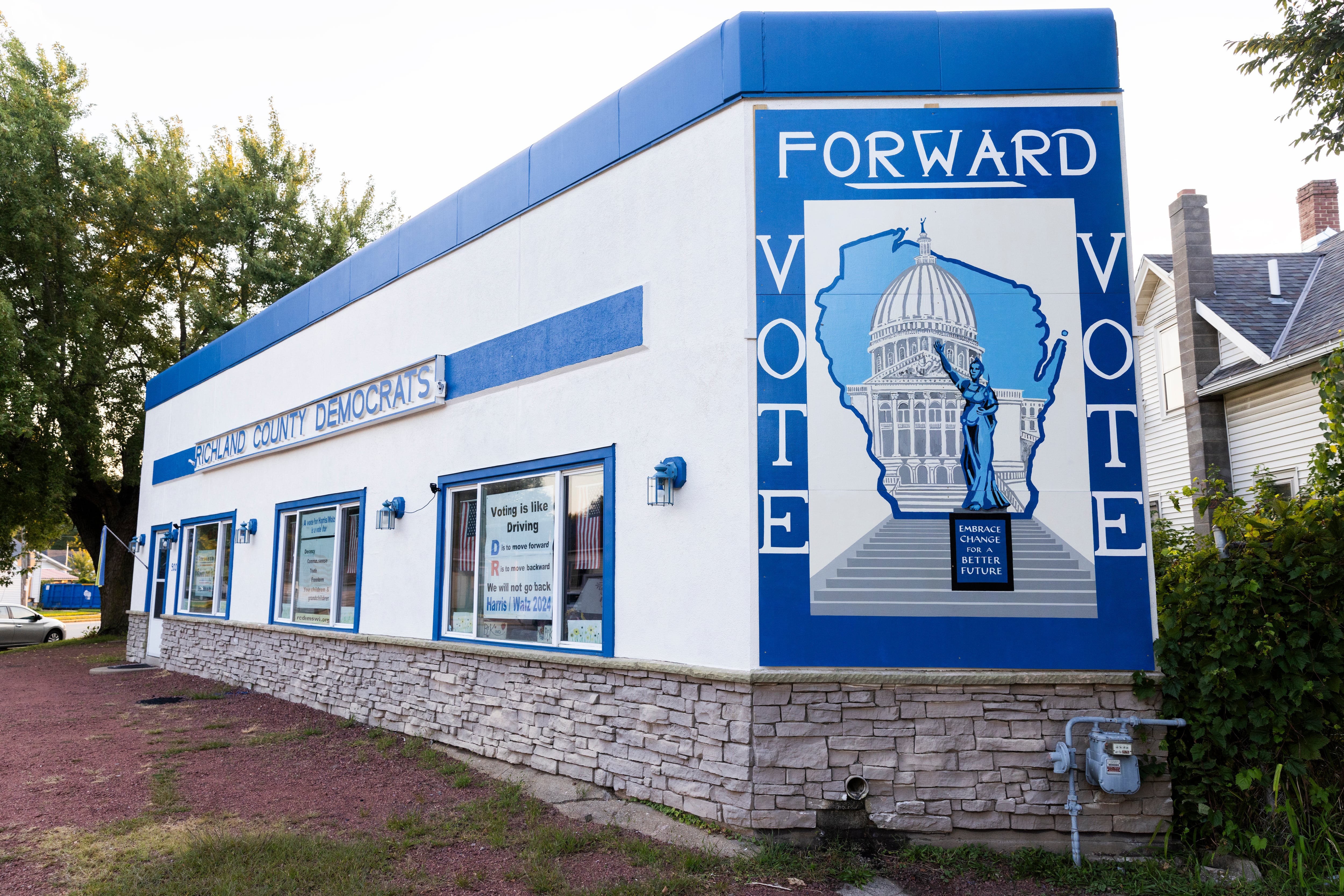 The Democratic Party’s county office in Richland Center, Wisconsin. 