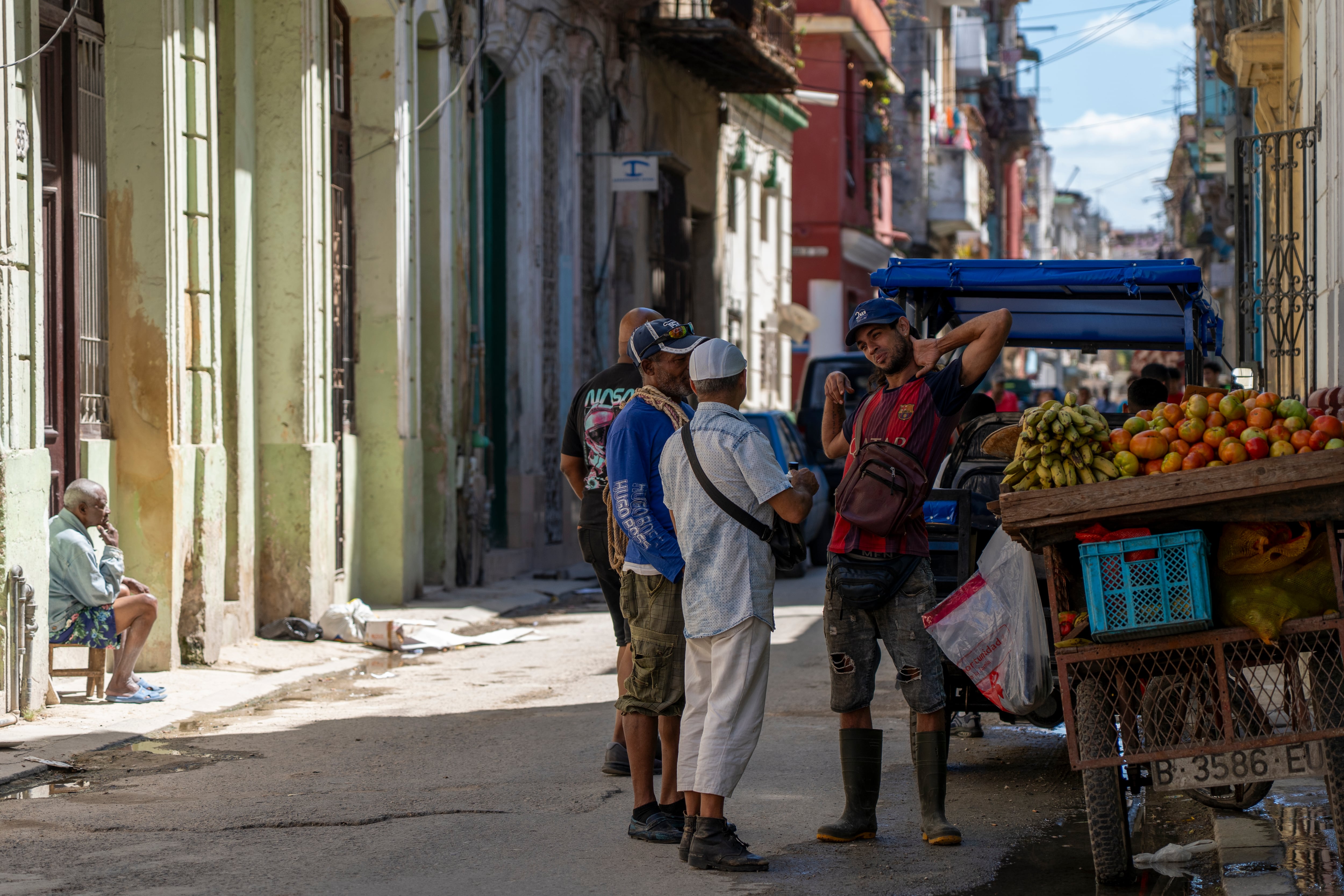 Fruit and vegetable vendor in Old Havana, Cuba, on March 23.