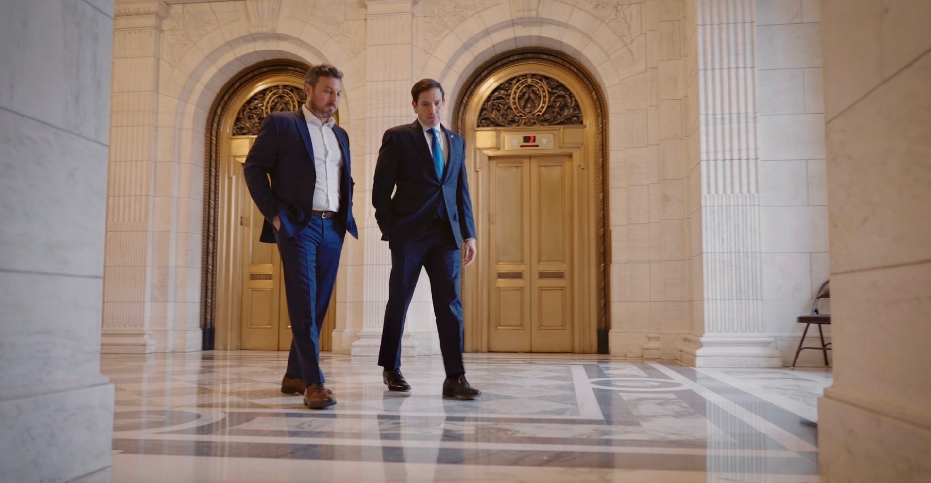 Dan Farah, director and producer of ‘The Age of Disclosure,’ alongside Secretary of State Marco Rubio.