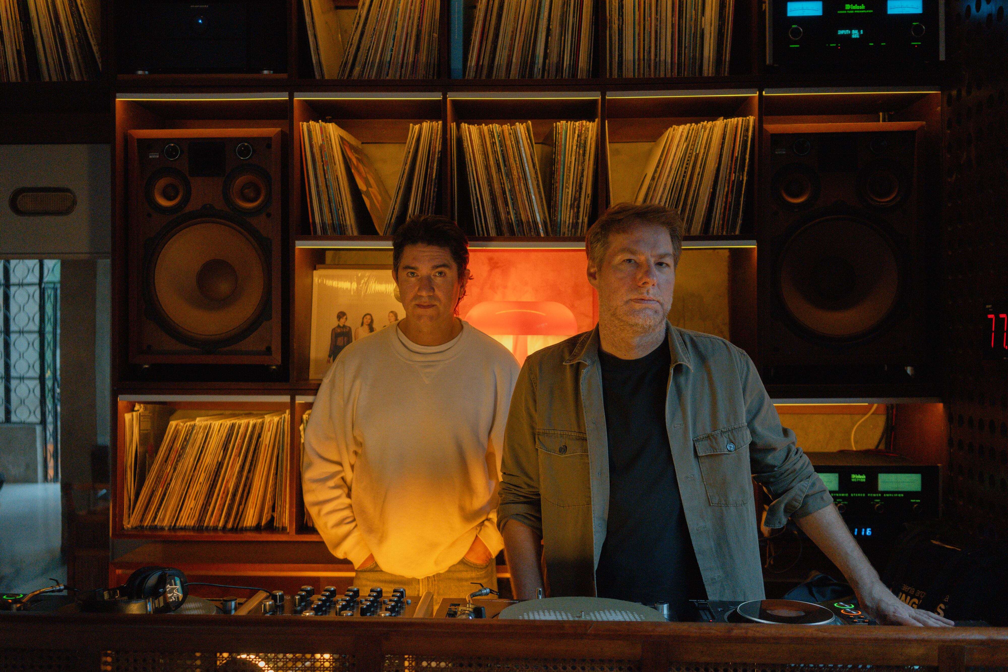 David Rondón and Oscar Fonseca, partners of the Dos Puntos bar, in Caracas, on April 15.