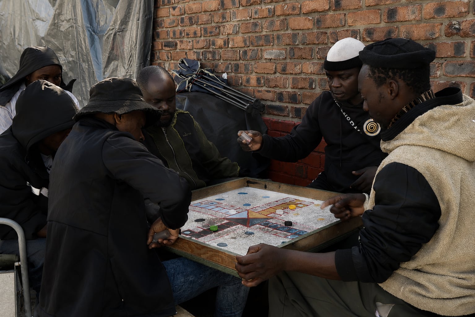 A group of Congolese refugees who lost their homes and jobs after being attacked in Durban, on July 5, 2026. 