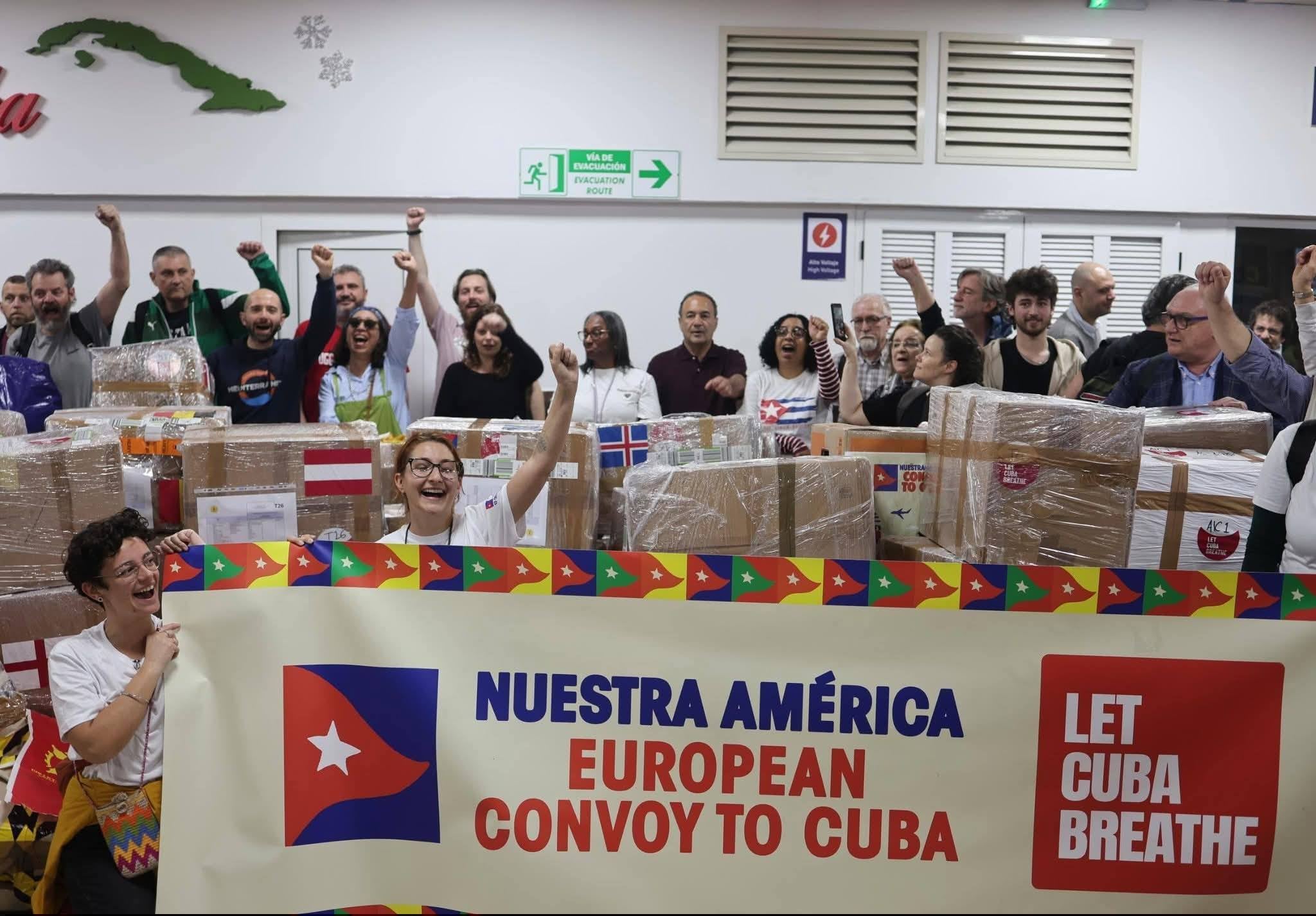 First international aid convoy carrying five tons of medical supplies arrives in Cuba amid tension with the US