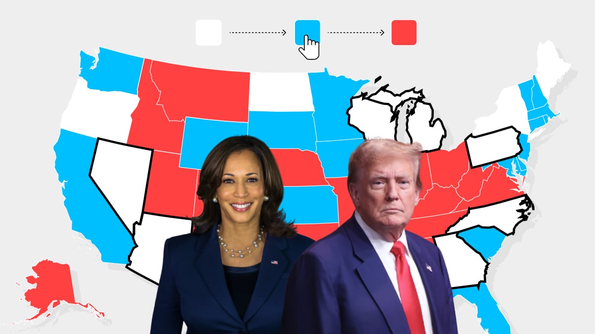 Electoral college calculator: Which states do Kamala Harris and Donald Trump need to win?