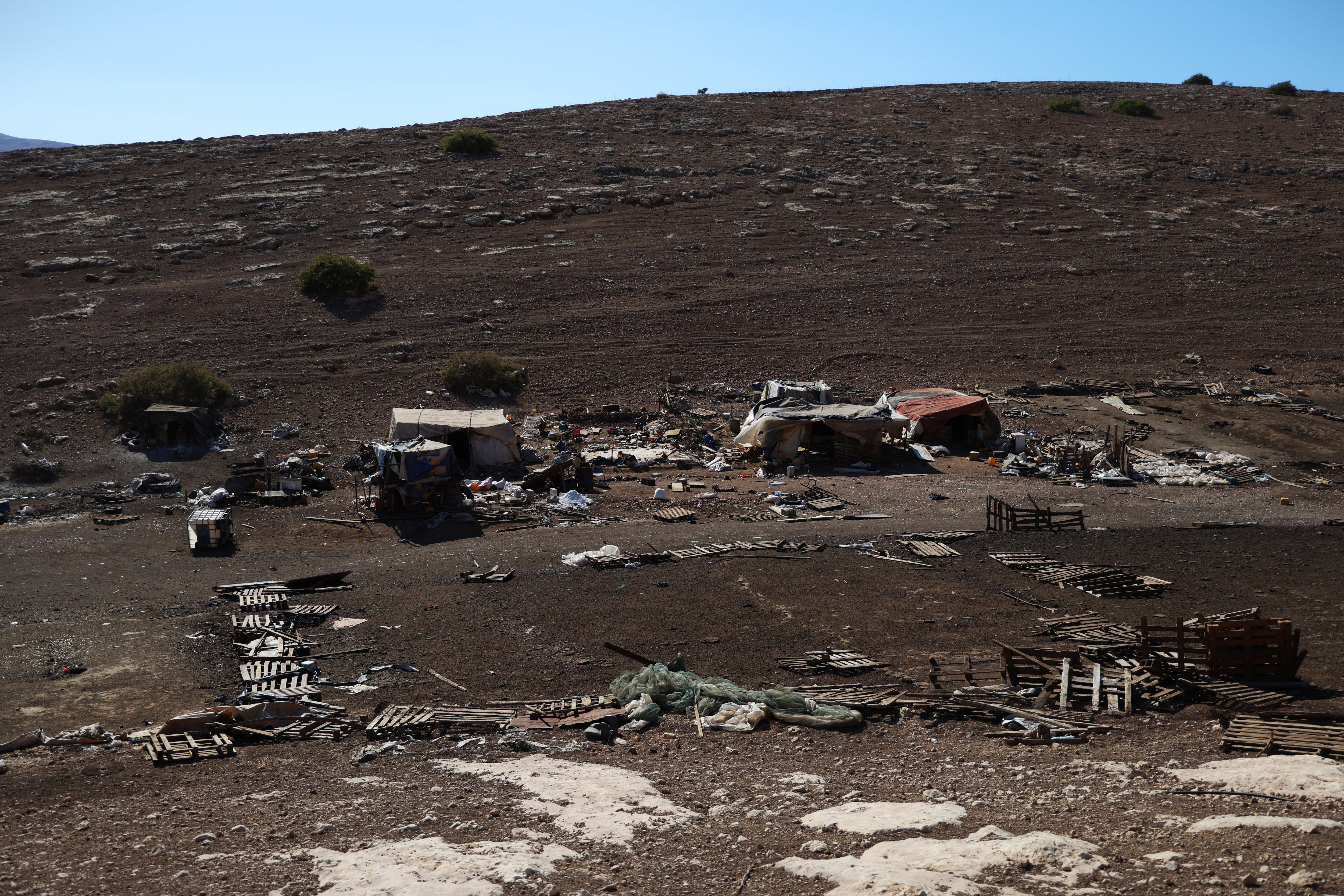 Remains of a Palestinian Bedouin community expelled by Jewish settlers from the Jordan Valley (occupied West Bank).