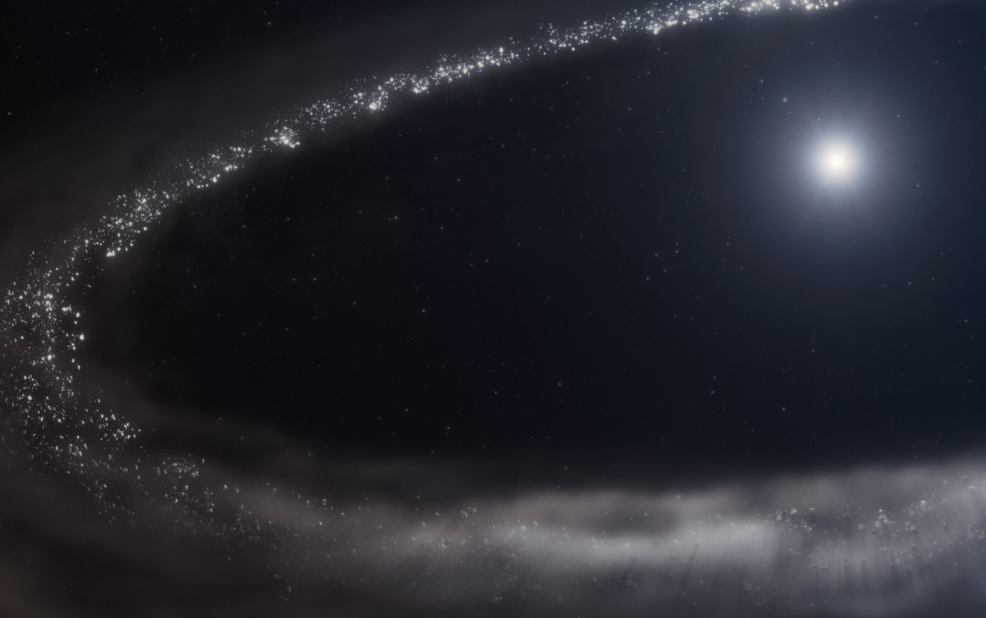 Illustration of the star HD 181327 and its debris disk.