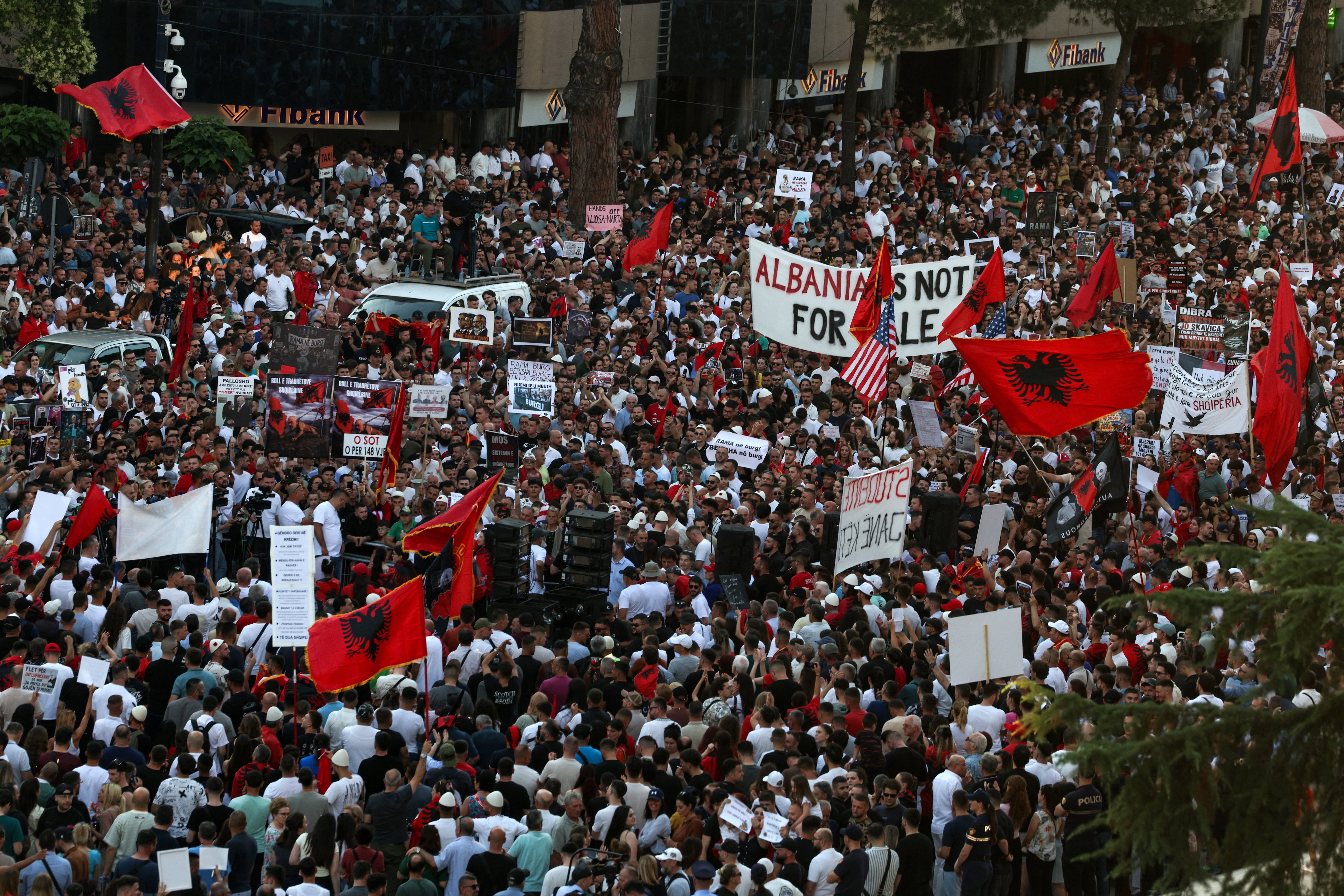 The Flamingo Revolution rises up against the Trump family’s megaprojects in Albania: ‘Our country is not for sale’