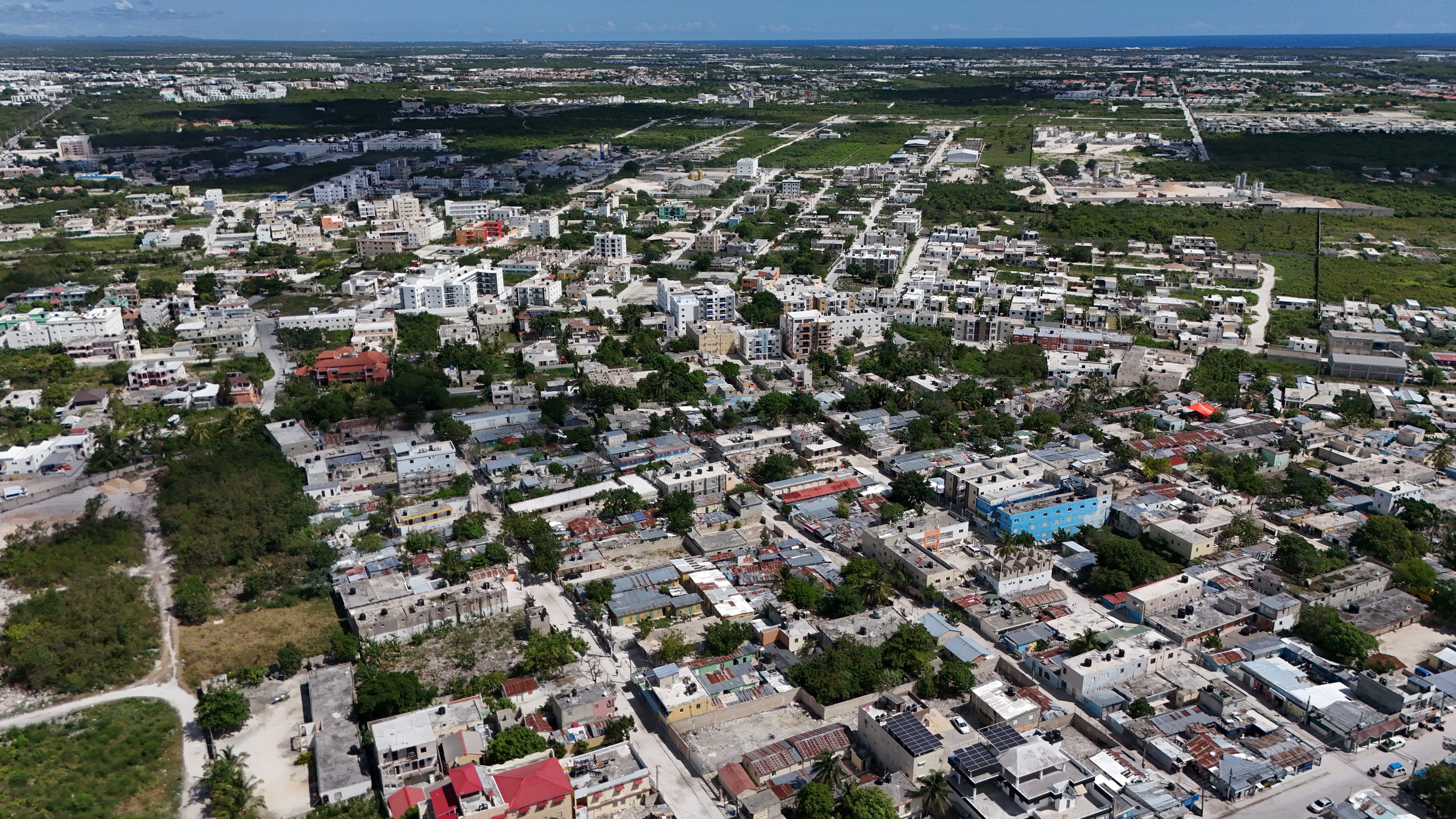 Overview of Villa Esperanza, a working-class neighborhood in the Friusa area, home to hundreds of Haitian migrants.
