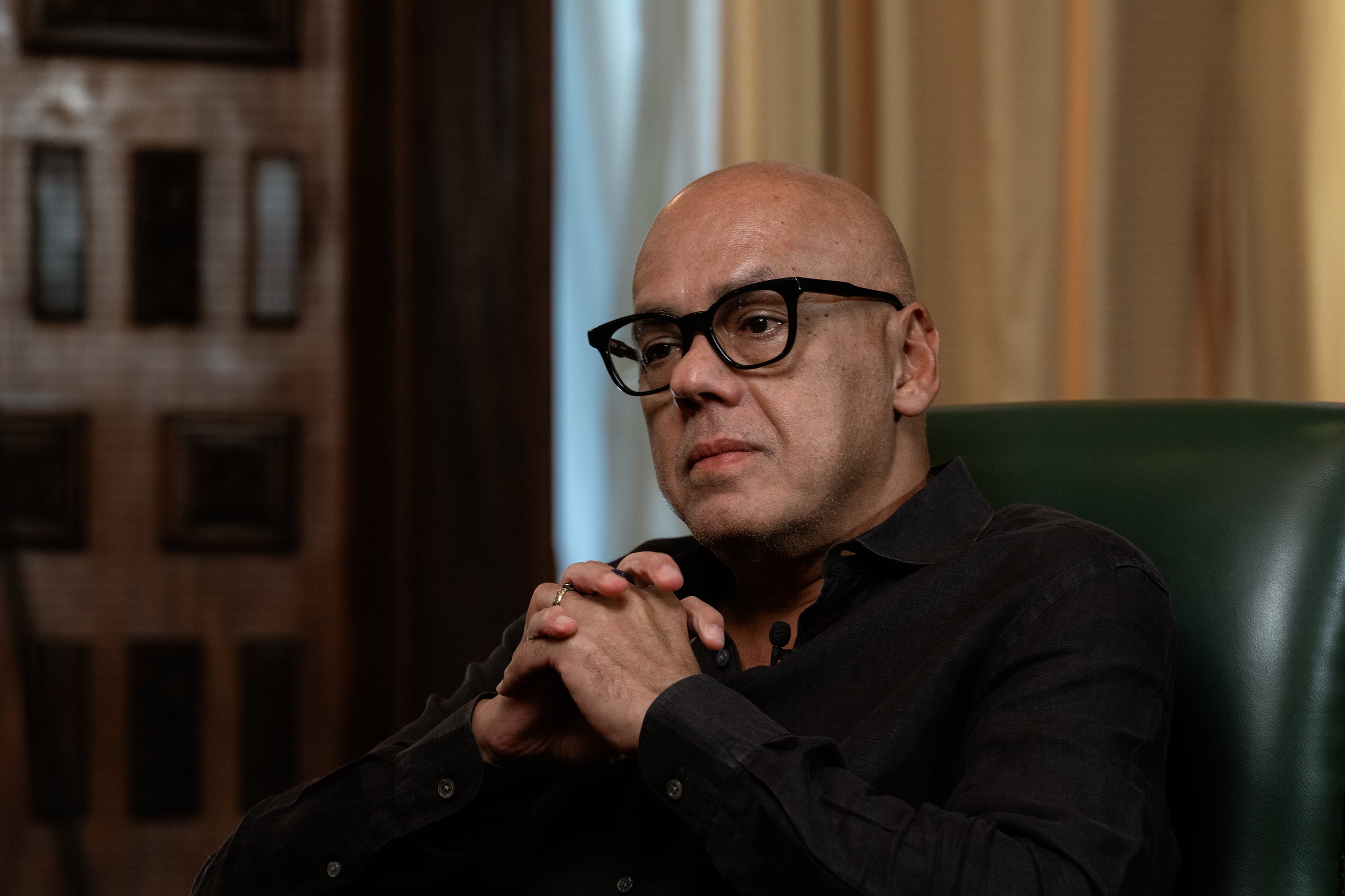Jorge Rodríguez at the Legislative Palace in Caracas, Venezuela, on April 10, 2026. 