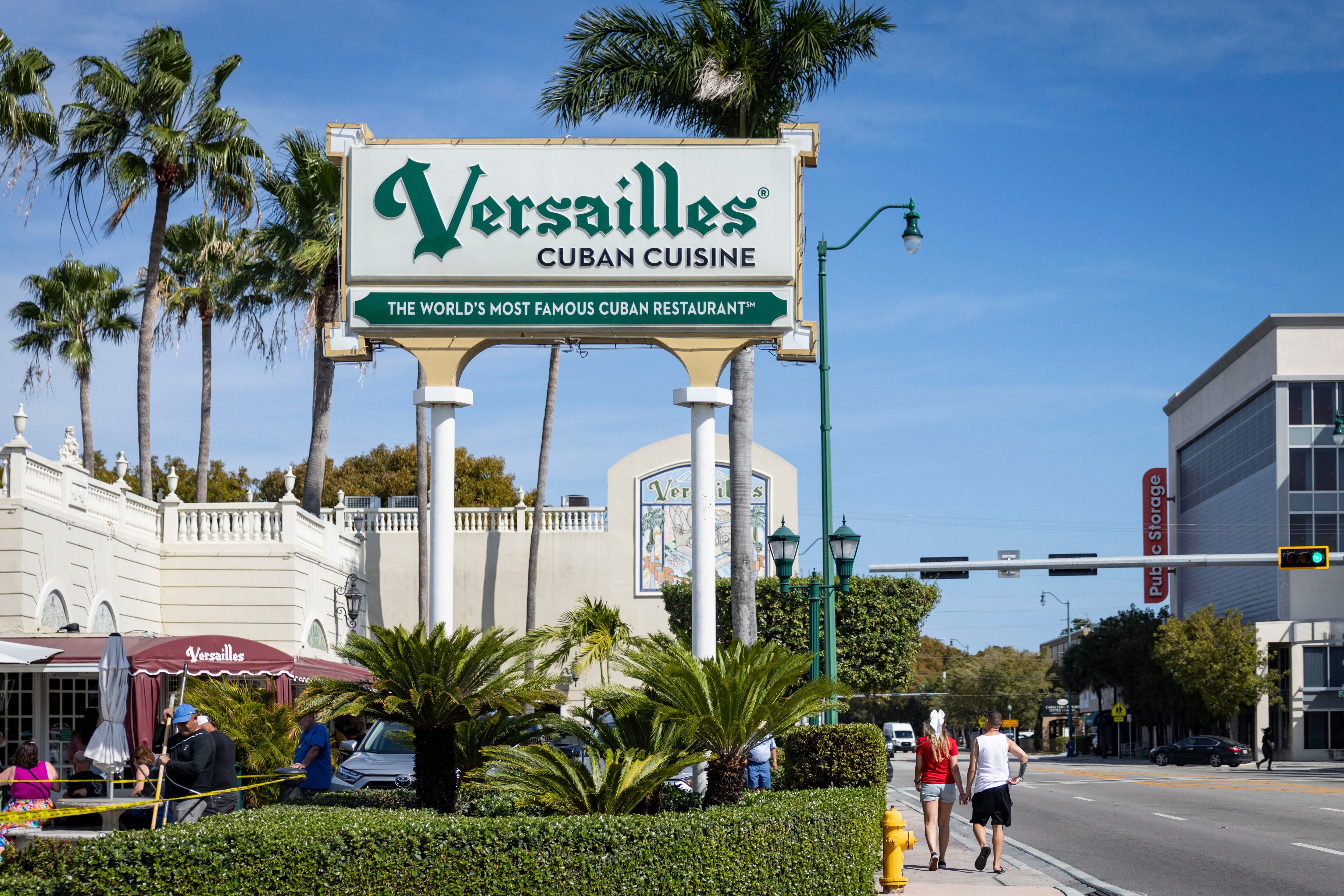 Cuban restaurant Café Versailles, on Calle Ocho, in Little Havana.
