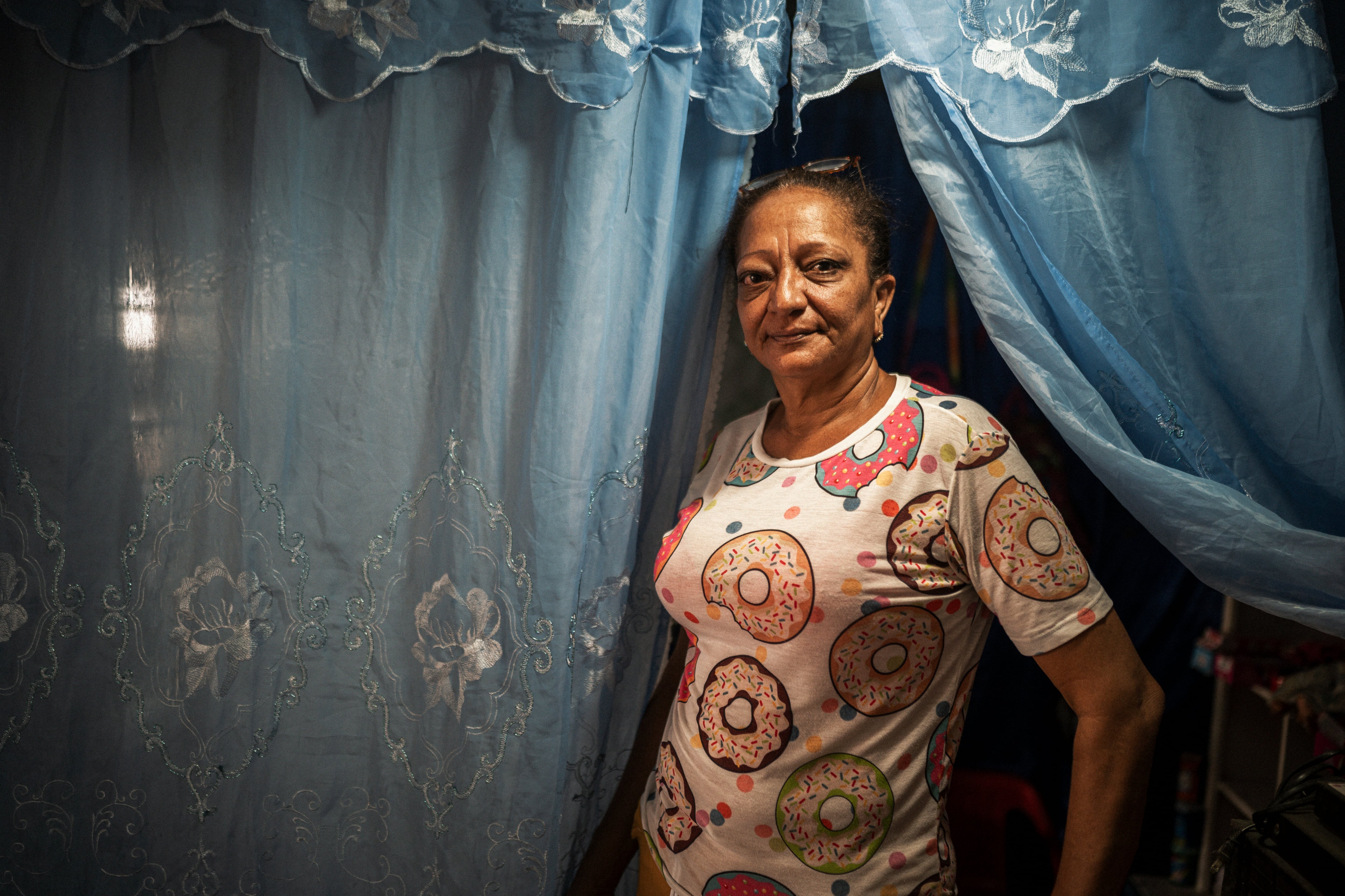 Yuleima Borja, leader of the La Pista community council, poses for a portrait at her home in La Guajira, Colombia, on April 24, 2025.